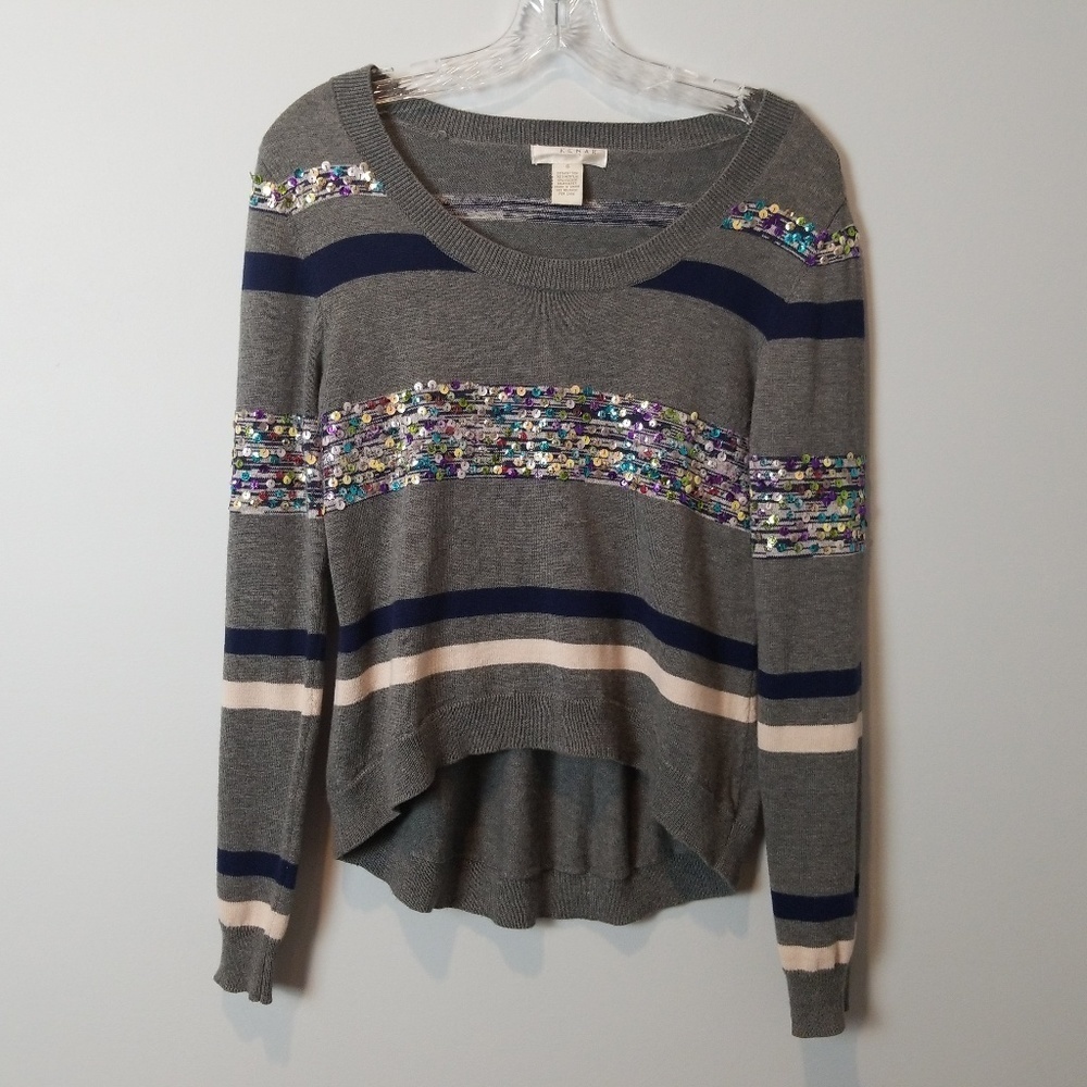 Kenar Gray Sequin  Sweater